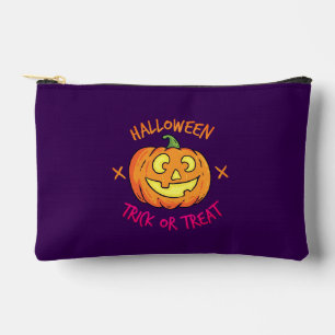 Halloween Pumpkin Trick or Treat Label Accessory Pouch