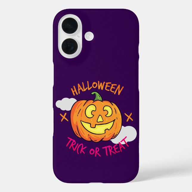 Halloween Pumpkin Trick or Treat Label Case-Mate iPhone Case (Back)