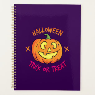 Halloween Pumpkin Trick or Treat Label Planner