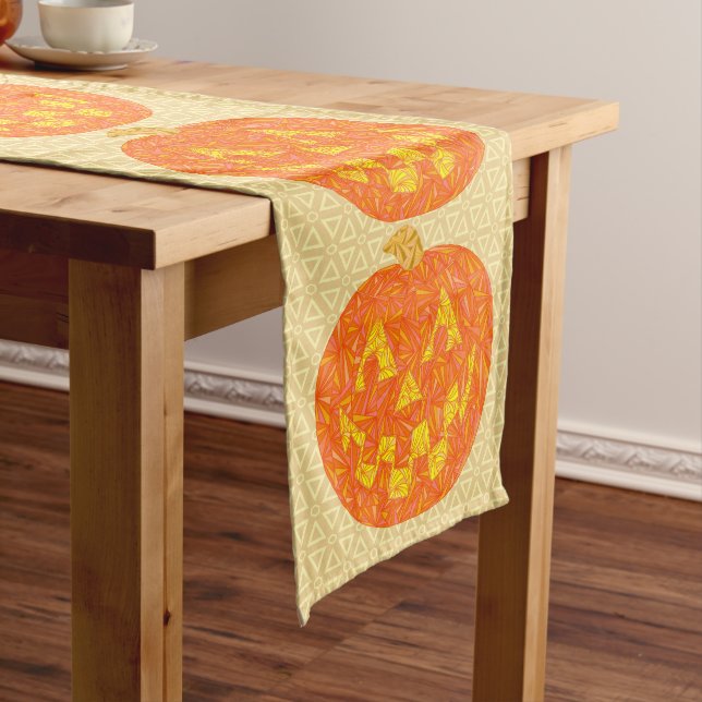 Halloween Pumpkin Trick Or Treat Party Long Table Runner (In Situ)