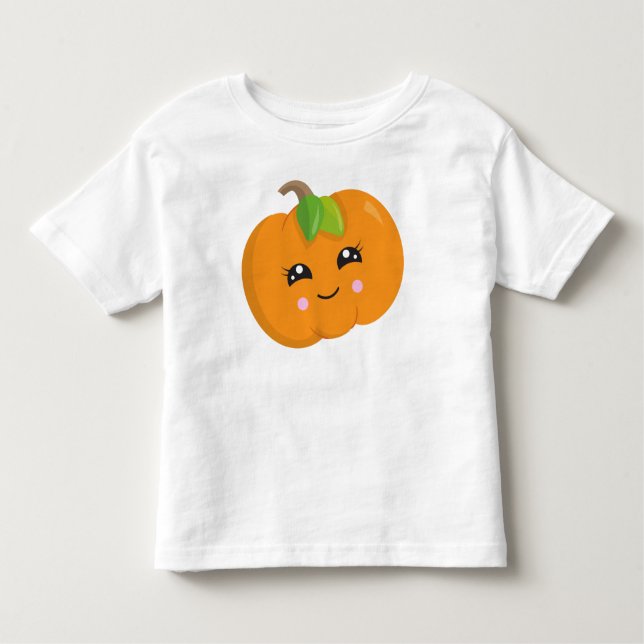 Halloween Pumpkin, Trick Or Treat, Smiling Pumpkin Toddler T-Shirt (Front)