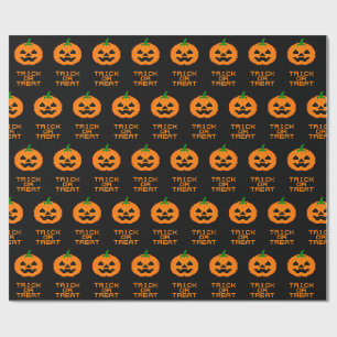 HALLOWEEN PUMPKIN - TRICK OR TREAT WRAPPING PAPER