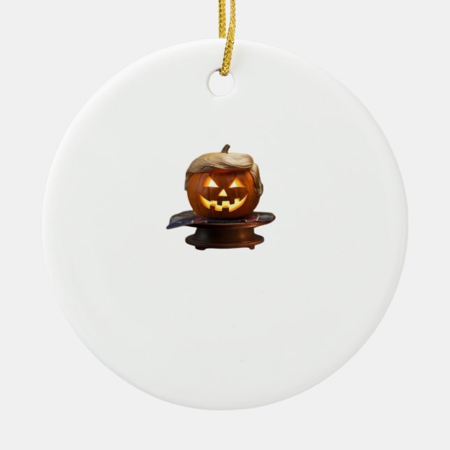 Halloween, Pumpkin Trumpkin, Make Halloween Great  Ceramic Ornament (Front)