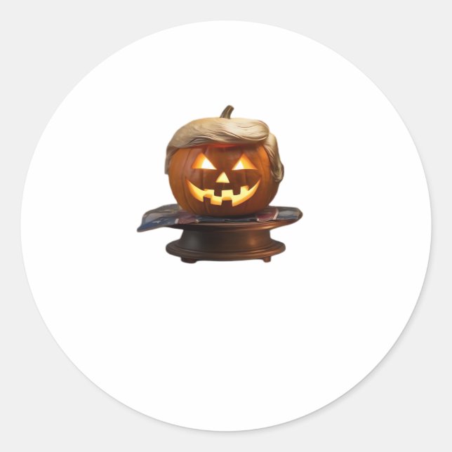 Halloween, Pumpkin Trumpkin, Make Halloween Great  Classic Round Sticker (Front)