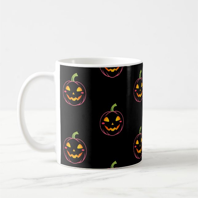 Halloween Pumpkin Vibes Coffee Mug (Left)