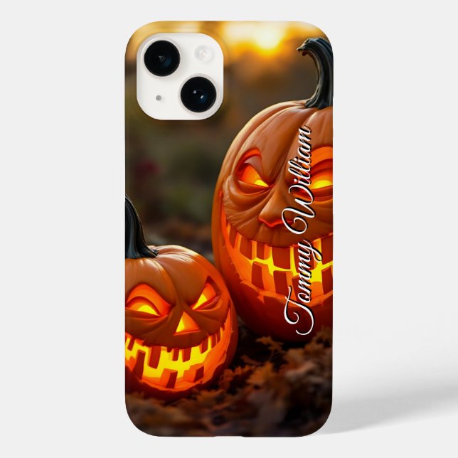 Halloween Pumpkin Vintage-Inspired  Case-Mate iPhone Case (Back)