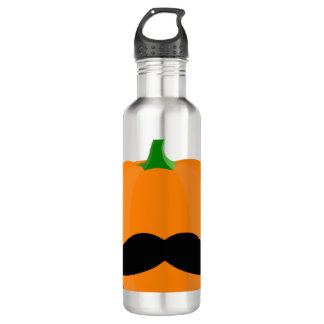 halloween pumpkin with beard 710 ml water bottle