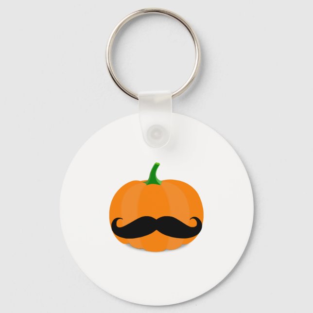 halloween pumpkin with beard key ring (Front)