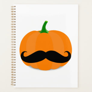 halloween pumpkin with beard planner