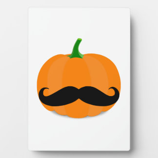 halloween pumpkin with beard plaque