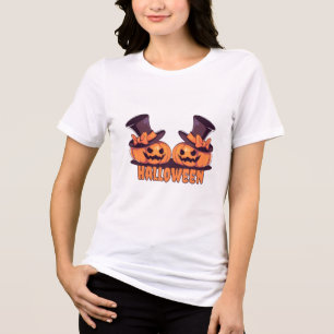 Halloween Pumpkin Women’s T-Shir Tri-Blend Shirt