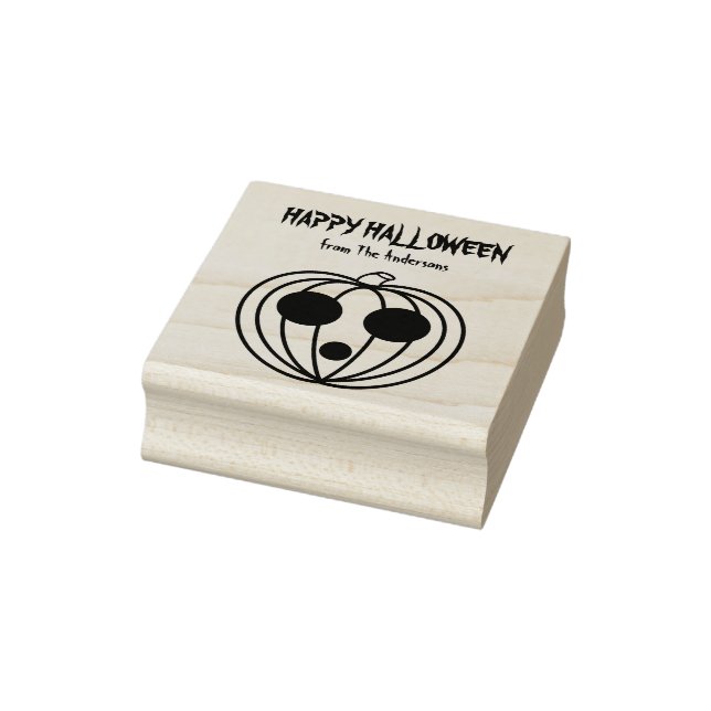 Halloween Pumpkin Wood Art Stamp (Stamp)