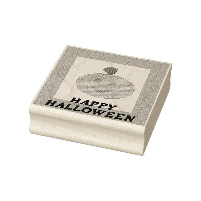 Halloween Pumpkin Wood Art Stamp (Stamp)