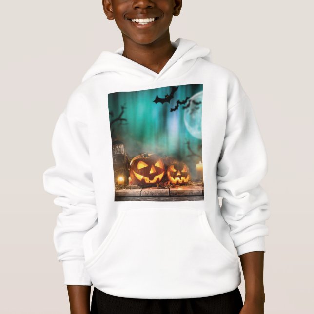 Halloween pumpkins and bats (Front)