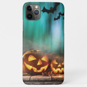 Halloween pumpkins and bats iPhone 11 pro max case