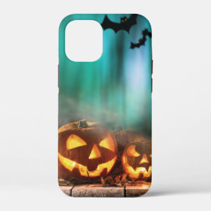 Halloween pumpkins and bats iPhone 12 mini case