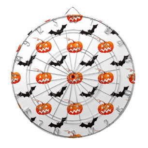 Halloween Pumpkins and Bats, Trick or Treat, Boo Dartboard