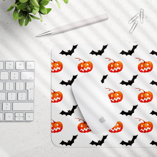 Halloween Pumpkins and Bats, Trick or Treat, Boo Mouse Pad