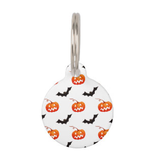 Halloween Pumpkins and Bats, Trick or Treat, Boo Pet Tag