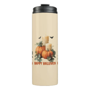 Halloween Pumpkins and Candles Art Thermal Tumbler