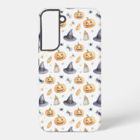 Halloween Pumpkins and Witch Hats Pattern