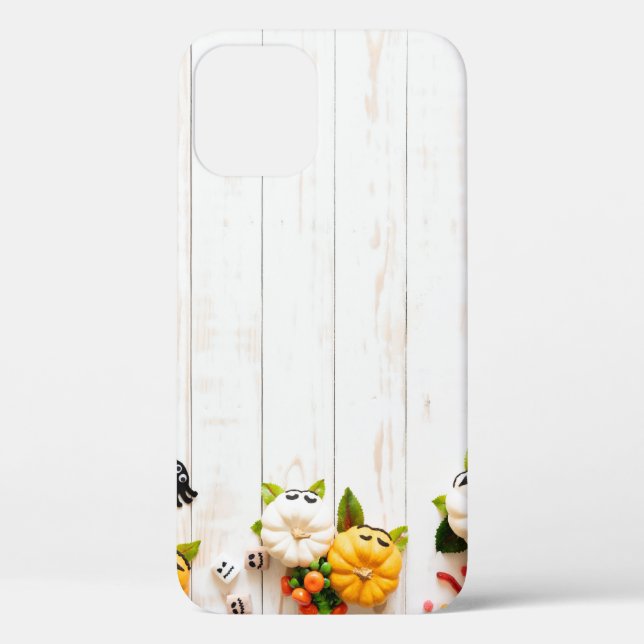 Halloween pumpkins, bats, spider top view. Case-Mate iPhone case (Back)
