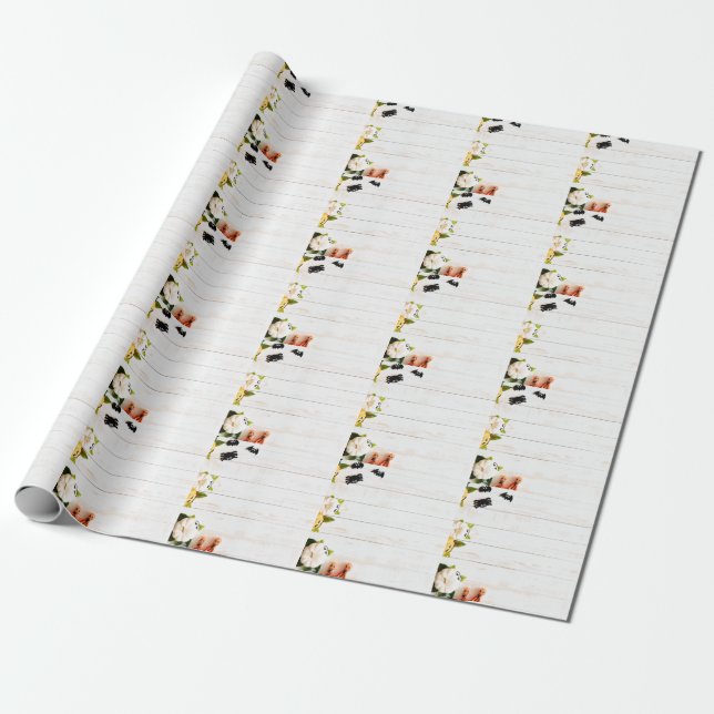 Halloween pumpkins, bats, spider top view. wrapping paper (Unrolled)