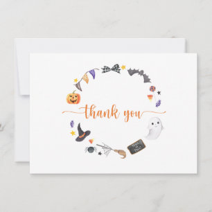 Halloween Pumpkins Boo Thank You Card