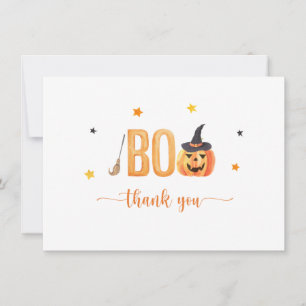Halloween Pumpkins Boo Thank You Card