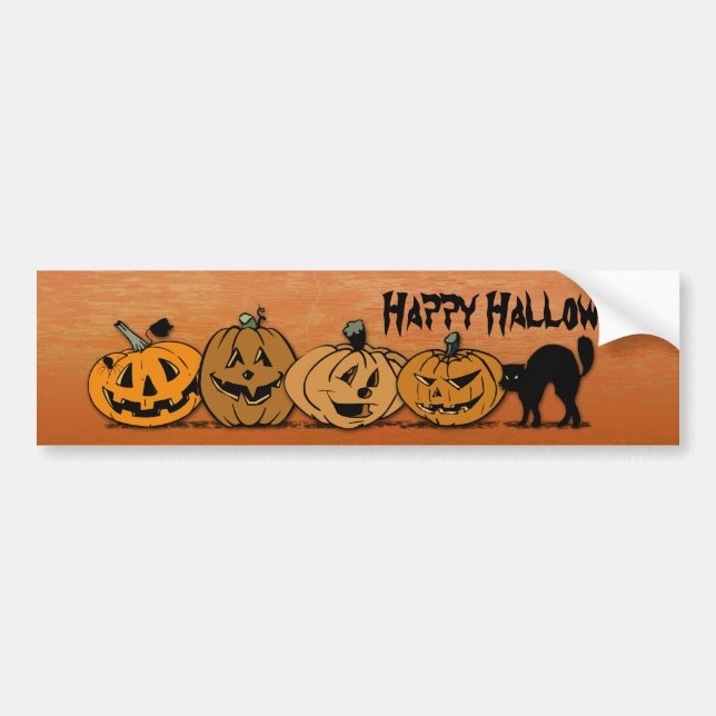Halloween pumpkins bumper sticker (Front)