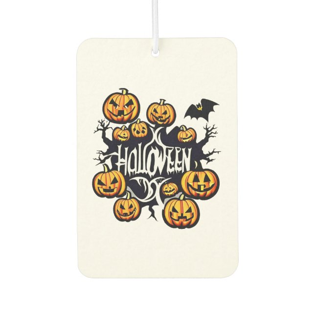 Halloween pumpkins          car air freshener (Front)