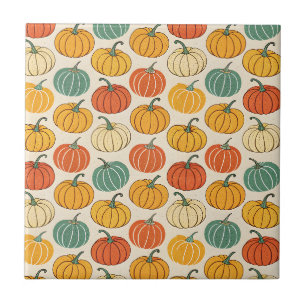 Halloween Pumpkins Ceramic Tile