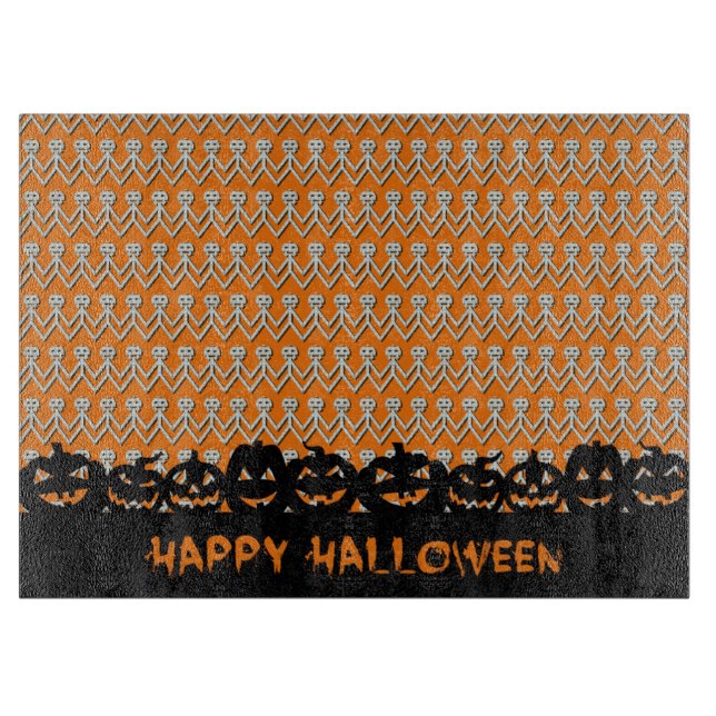 Halloween Pumpkins Cutting Board (Front)