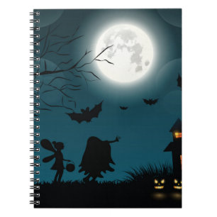 Halloween Pumpkins: Dark Castle Blue Moon Notebook