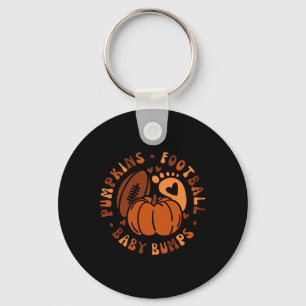 Halloween Pumpkins Football Baby Fall Thanksgiving Key Ring