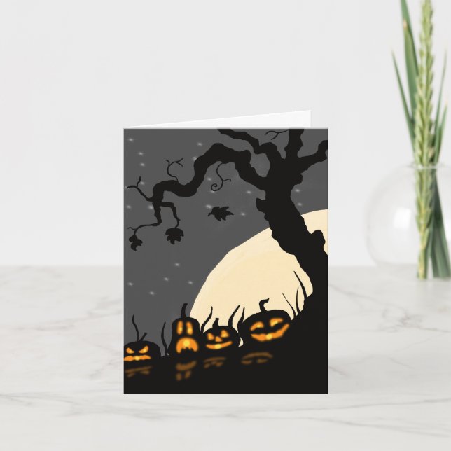 Halloween Pumpkins Holiday Card (Front)