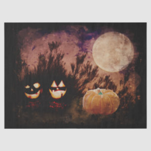 Halloween Pumpkins in Moonlight Decoupage Tissue Paper