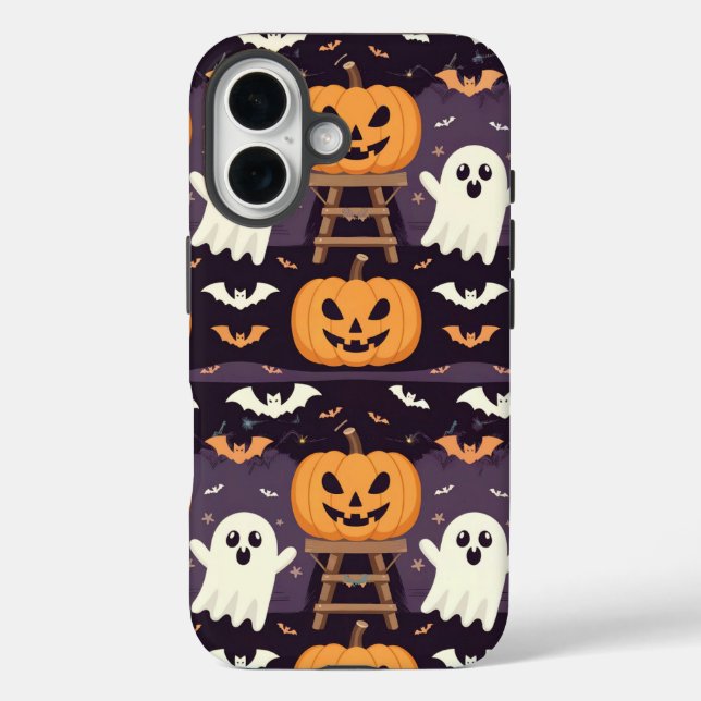 Halloween Pumpkins iPhone 16 Case (Back)