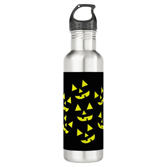 Halloween Pumpkins Jack O' Lantern 710 Ml Water Bottle (Front)