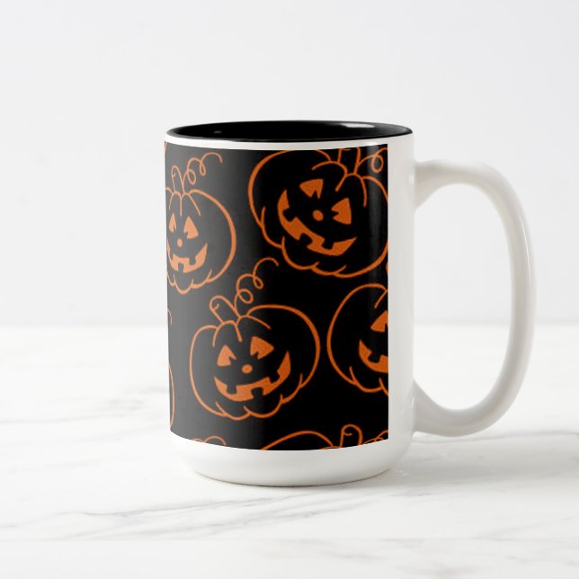 Halloween Pumpkins Jack-O-Lantern Coffee Mug (Right)