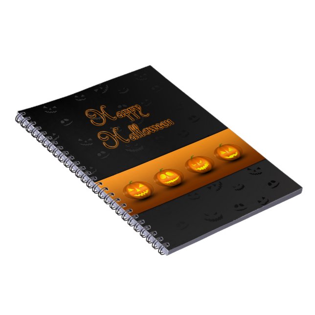 Halloween Pumpkins Jack-o-Lantern Notebook (Right Side)