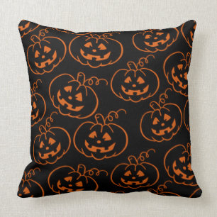 Halloween Pumpkins Jack-O-Lantern Throw Pillow