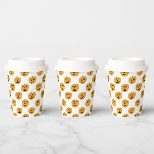 Halloween PUMPKINS Jack-O-Lanterns Paper Cups