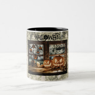 Halloween, Pumpkins Killer, Scary Two-Tone Coffee Mug