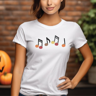 Halloween Pumpkins Music Notes Cute T-shirt