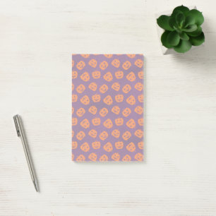 Halloween Pumpkins on Purple Background Pattern Post-it Notes