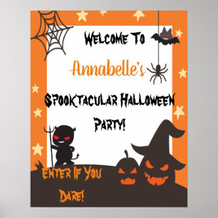 Halloween Pumpkins Orange Party Poster