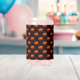 Halloween Pumpkins, Orange Pumpkins Trick Or Treat Can Glass