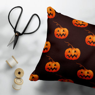 Halloween Pumpkins, Orange Pumpkins Trick Or Treat Decorative Cushion