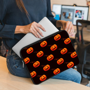 Halloween Pumpkins, Orange Pumpkins Trick Or Treat Laptop Sleeve